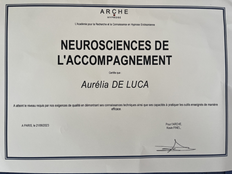 Certification neurosciences de l'accompagnement